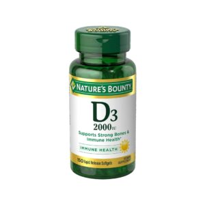 Nature’s Bounty Vitamin D, Supports Immune Health & Bone Health, 2000IU Vitamin D3, 150 Softgels ,150 Count