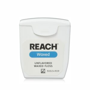 REACH Unflavored Waxed Dental Floss, 55 yds